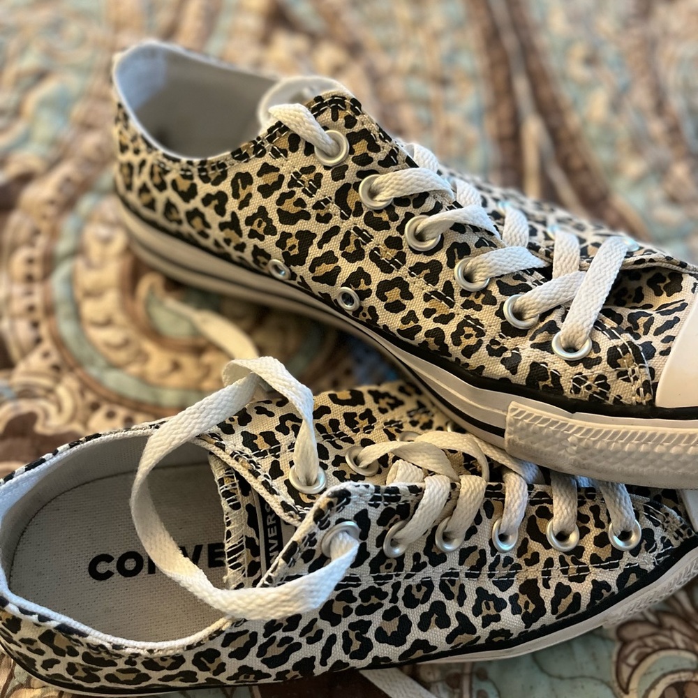 Leopard converse size 8